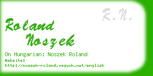 roland noszek business card